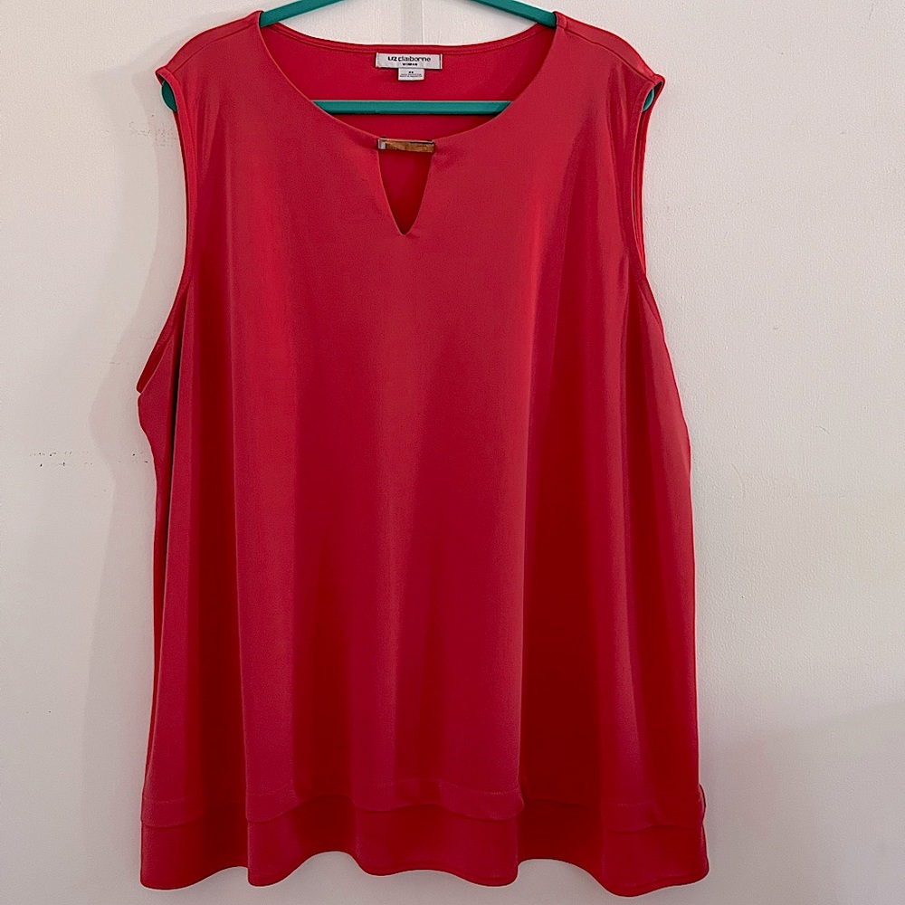 Fushia/Pink Liz Claiborne top V-Neck